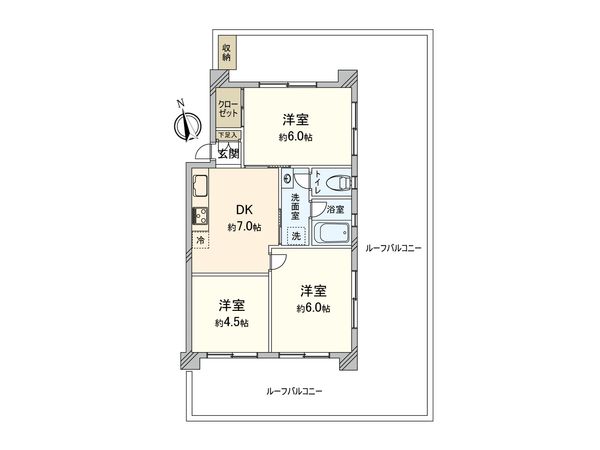 第4高島平マイコーポ 間取図(平面図)