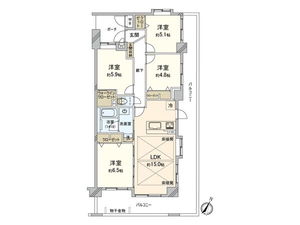 コスモ板橋エクセラ 間取図(平面図)