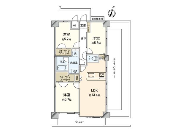 エクレール本蓮沼 間取図(平面図) エクレール本蓮沼 間取図(平面図)