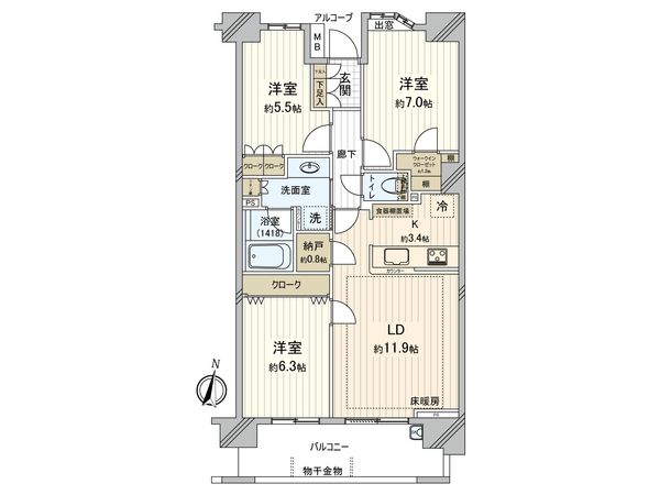 パークホームズ成増マークレジデンス 間取図(平面図)