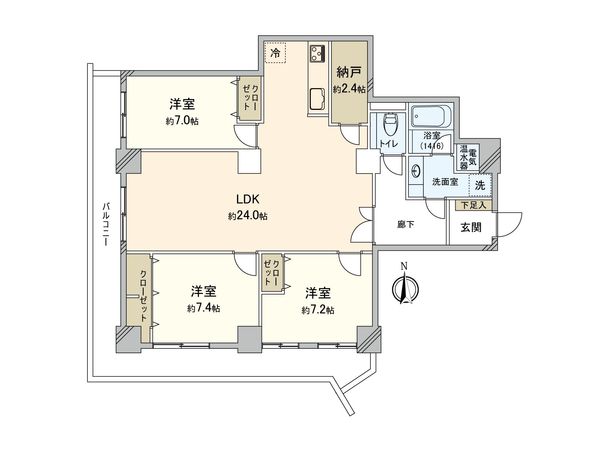 サンシティ G棟 間取図(平面図)