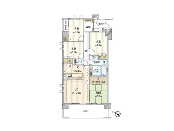 ライオンズグラマシーハウス 間取図(平面図)