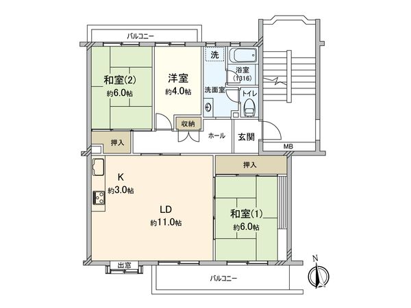 新蓮根団地 5号棟 間取図(平面図) 新蓮根団地 5号棟 間取図(平面図)