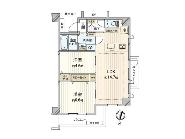 メインステージ本蓮沼 間取図(平面図) メインステージ本蓮沼 間取図(平面図)