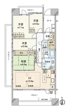 パークホームズ西台の杜 間取図(平面図) パークホームズ西台の杜 間取図(平面図)