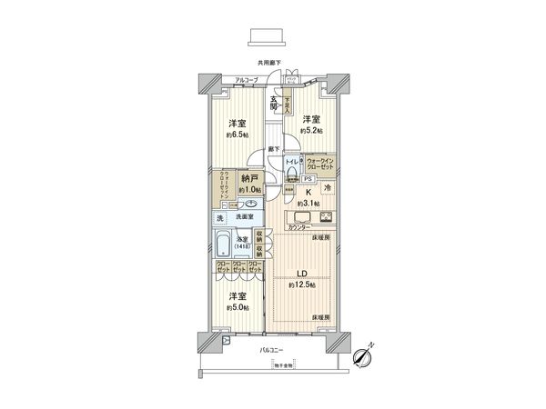 スカイティアラ ウエスト 間取図(平面図)