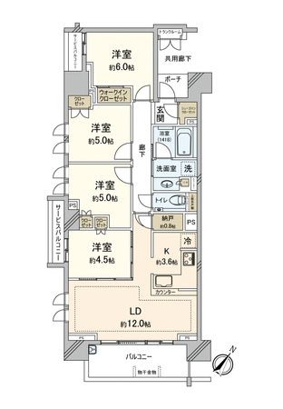 スカイティアラ ウエスト 間取図(平面図) スカイティアラ ウエスト 間取図(平面図)