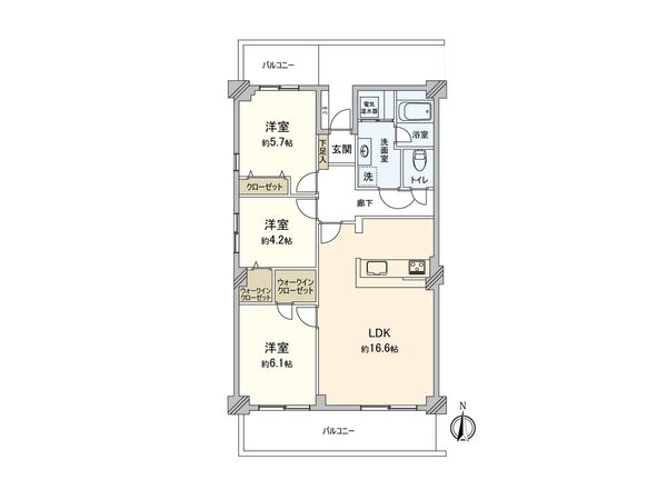 小豆沢パークファミリア B棟 間取図(平面図) 小豆沢パークファミリア B棟 間取図(平面図)