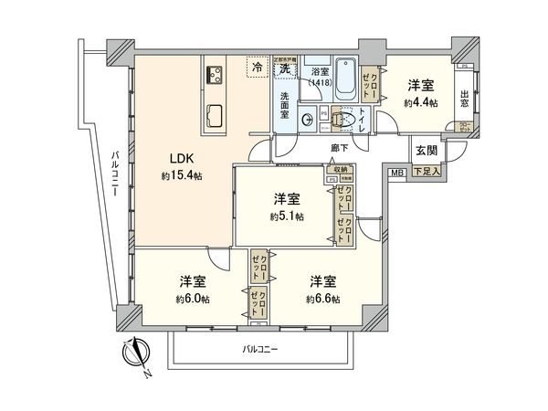 藤和シティホームズ志村城山 間取図(平面図) 藤和シティホームズ志村城山 間取図(平面図)