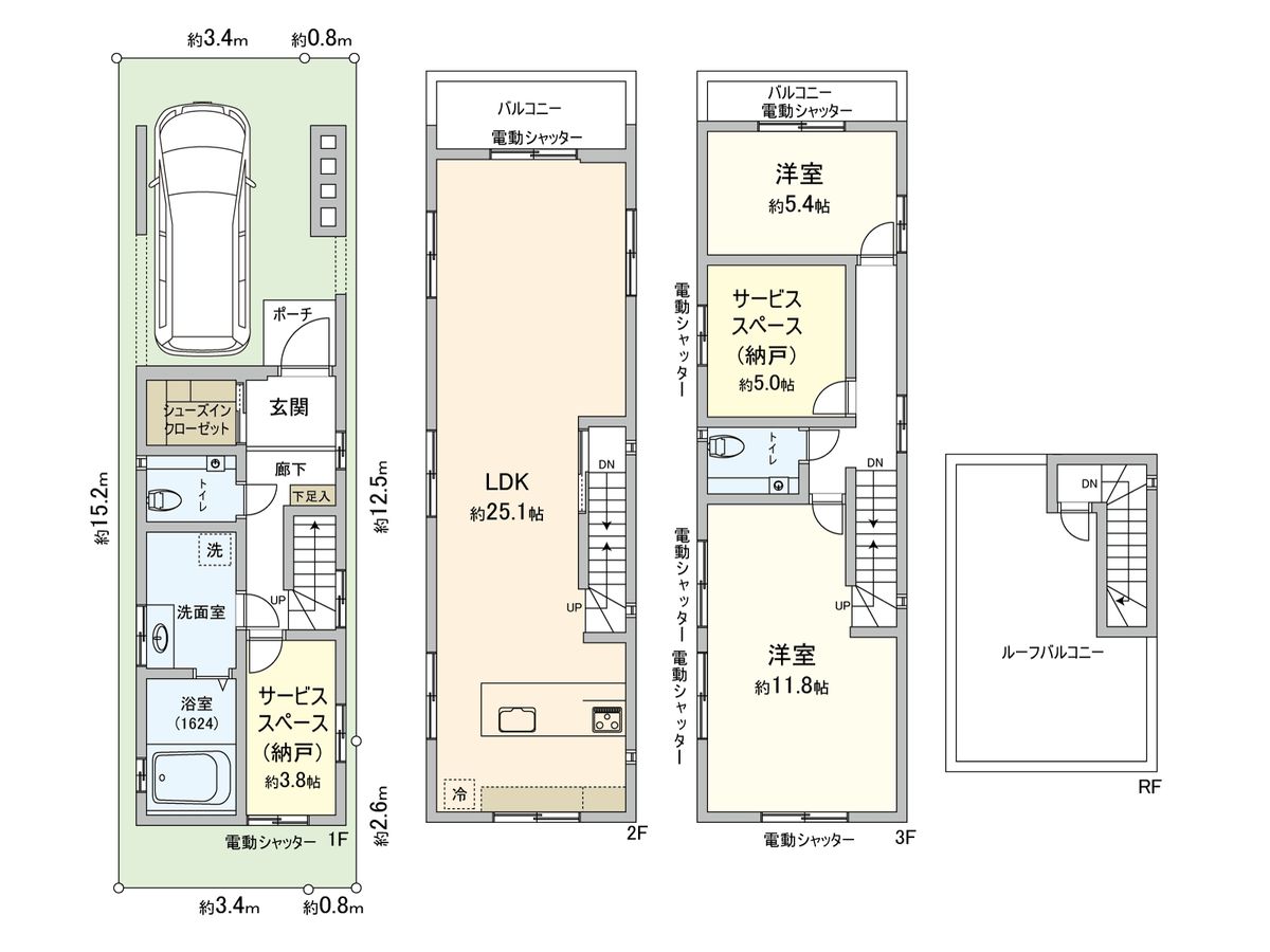 小石川5丁目 建物プラン例 (間取り図) 建物プラン例 (間取り図)
