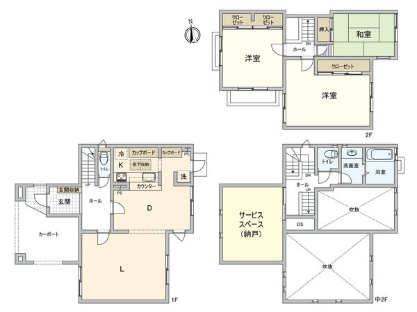 小日向1丁目 戸建 間取図(平面図) 小日向1丁目 戸建 間取図(平面図)