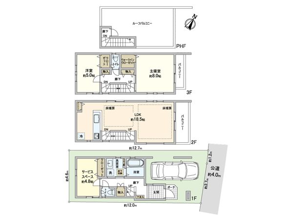 千駄木5丁目 新築戸建 間取図(平面図)