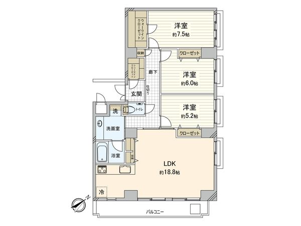 マンション小石川台 間取図(平面図) 間取図(平面図)