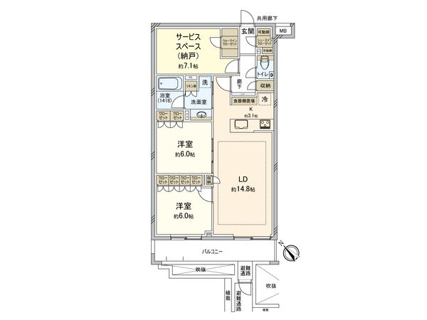オープンレジデンシア白山 間取図(平面図)