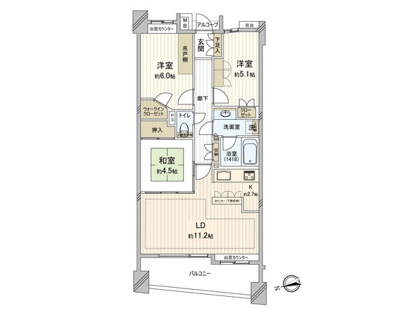 フォリアージュ 間取図(平面図)