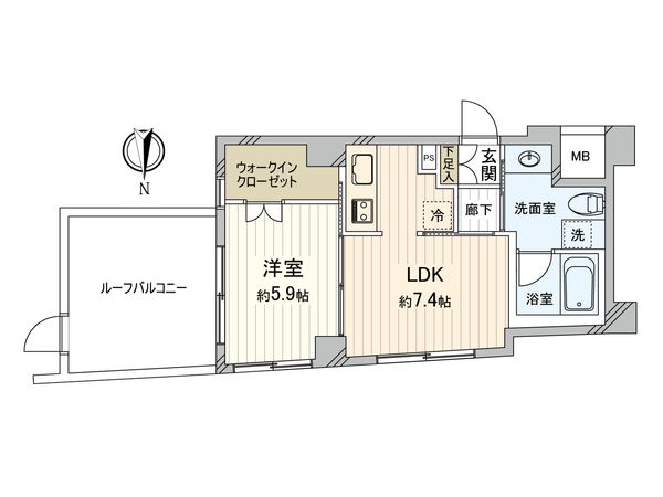 ライフェール新宿御苑ノースサイド 間取図(平面図) ライフェール新宿御苑ノースサイド 間取図(平面図)