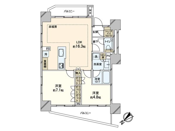 プレシス文京小石川静穏の杜 間取図(平面図) プレシス文京小石川静穏の杜 間取図(平面図)