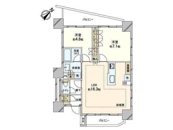 プレシス文京小石川静穏の杜 間取図(平面図) プレシス文京小石川静穏の杜 間取図(平面図)