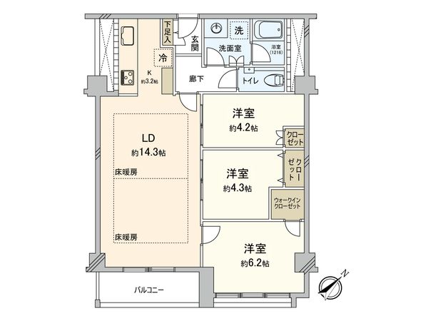 ドミ小石川 間取図(平面図) ドミ小石川 間取図(平面図)