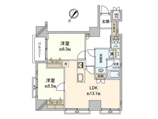 マンション小石川台 間取図(平面図) マンション小石川台 間取図(平面図)