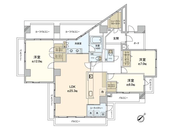 カーネ小日向 間取図(平面図) カーネ小日向 間取図(平面図)