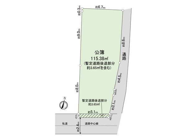 北区神谷1丁目土地 区画図 北区神谷1丁目土地 区画図