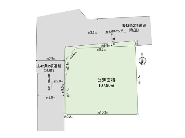 北区豊島8丁目土地 区画図 北区豊島8丁目土地 区画図