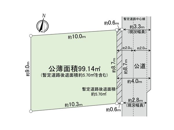 北区神谷3丁目 土地 区画図