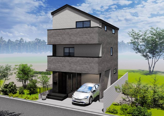 北区岩淵町 建築条件付土地 建物プラン例 (パース・外観) 北区岩淵町 建築条件付土地 建物プラン例 (パース・外観)