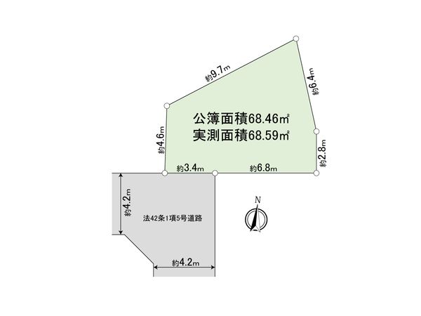 北区赤羽西6丁目 土地 区画図