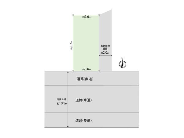 北区王子本町一丁目 土地 区画図