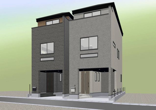 北区豊島3丁目新築戸建B号棟 外観パース図