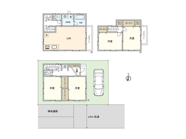 板橋区舟渡2丁目戸建 間取図(平面図) 板橋区舟渡2丁目戸建 間取図(平面図)