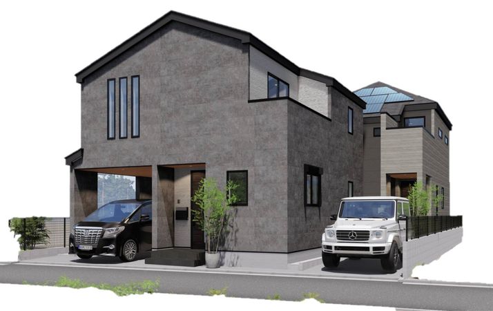 北区志茂5丁目新築戸建 A号棟 外観パース図