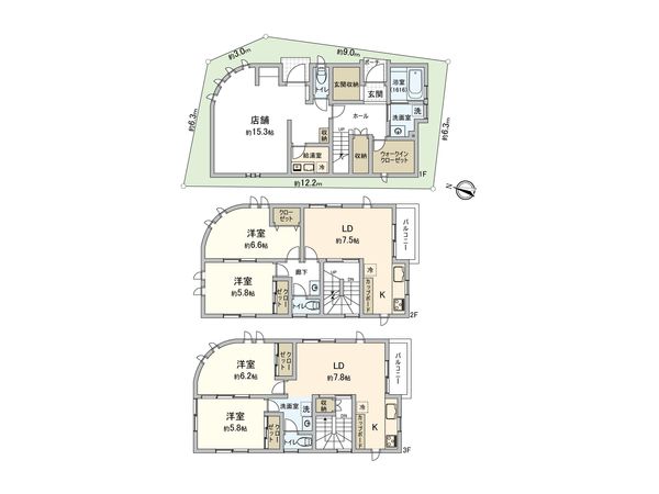 北区赤羽西6丁目 中古戸建 間取図(平面図) 北区赤羽西6丁目 中古戸建 間取図(平面図)