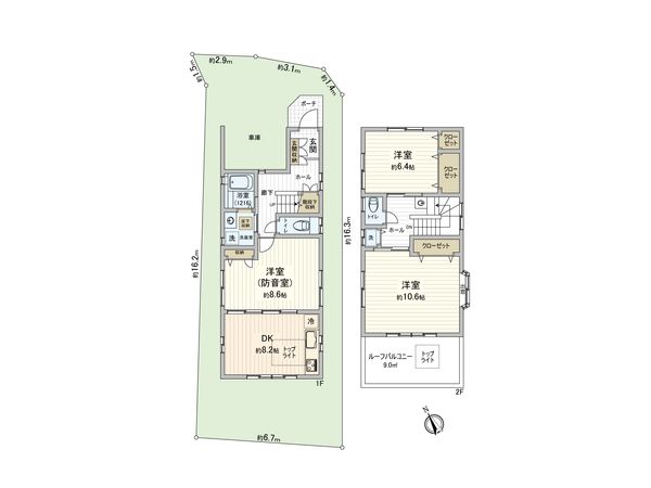 北区赤羽西2丁目戸建 間取図(平面図) 北区赤羽西2丁目戸建 間取図(平面図)
