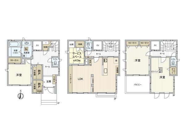 北区赤羽2丁目 借地権戸建 間取図(平面図) 北区赤羽2丁目 借地権戸建 間取図(平面図)
