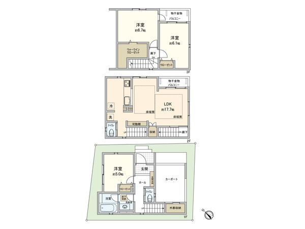 北区上十条2丁目新築戸建 間取図(平面図) 北区上十条2丁目新築戸建 間取図(平面図)