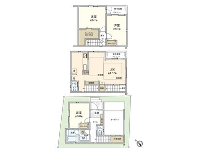 北区上十条2丁目新築戸建 間取図(平面図)