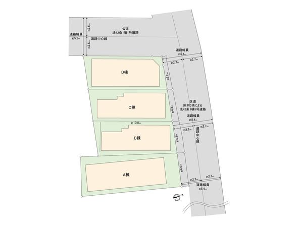 北区岩淵町 新築戸建 B号棟 区画図 北区岩淵町 新築戸建 B号棟 区画図