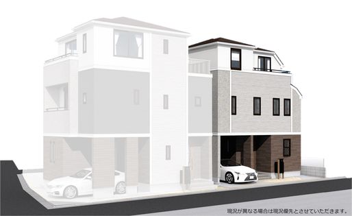 北区志茂5丁目新築戸建 1号棟 外観パース図