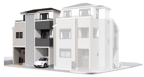 北区志茂5丁目新築戸建 4号棟 外観パース図
