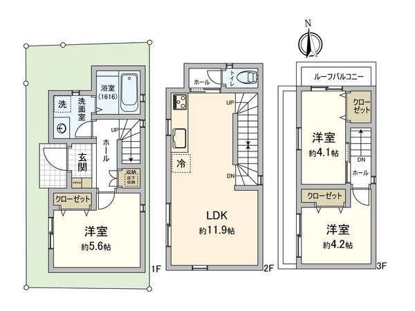北区豊島8丁目新築戸建 間取図(平面図) 北区豊島8丁目新築戸建 間取図(平面図)