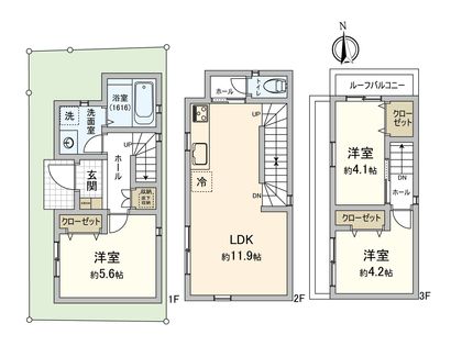 北区豊島8丁目新築戸建 間取図(平面図)