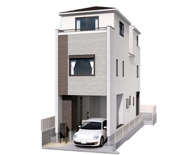 北区神谷2丁目新築戸建 外観パース図
