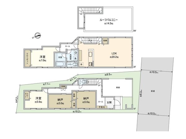 北区上中里2丁目 新築戸建 間取図(平面図) 北区上中里2丁目 新築戸建 間取図(平面図)