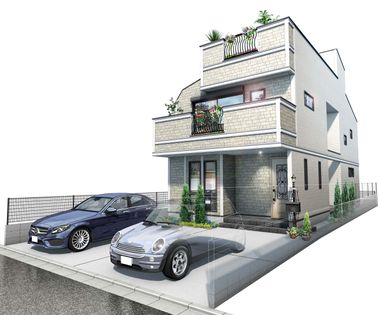 北区西が丘1丁目新築戸建 外観パース図