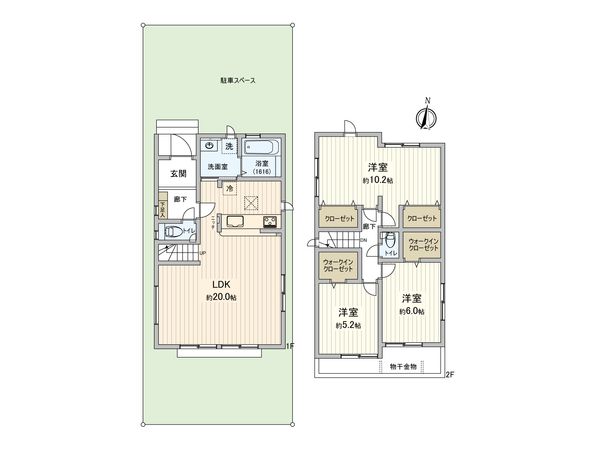 川口市芝中田1丁目 戸建 間取図(平面図) 川口市芝中田1丁目 戸建 間取図(平面図)