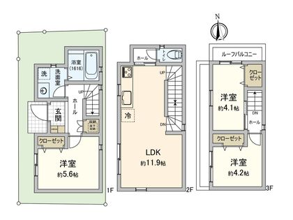 北区豊島8丁目新築戸建 間取図(平面図)
