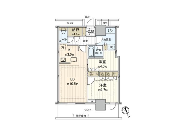 ザ・タワー十条 間取図(平面図)